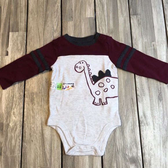 maroon long sleeve onesie